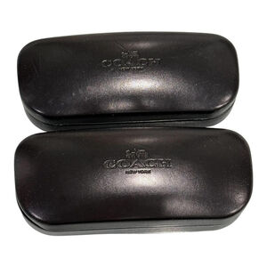 Coach Hard Shell Eyeglass Cases Lot of 2 Sunglasses Storage Box Authentic